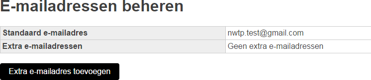De optie Extra e-mailadres toevoegen in de UU Print Portal.