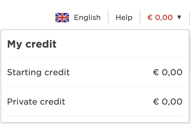 The Print Portal showing the available print credit, including the starting credit and personal credit.